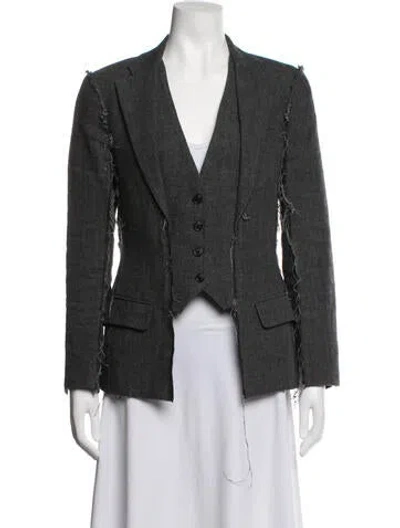 Pre-owned R13 Linen Blazer In Grey