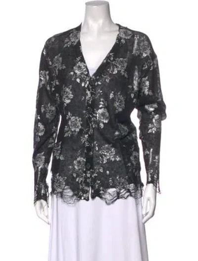 Pre-owned R13 Linen Floral Print Sweater W/ Tags In Multicolor