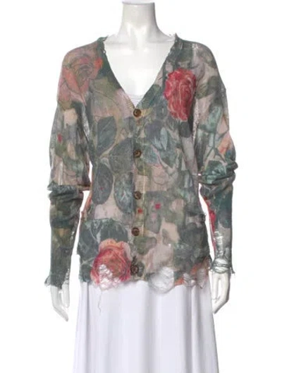 Pre-owned R13 Linen Floral Print Top W/ Tags In Multi