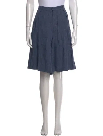Pre-owned R13 Linen Knee-length Shorts In Blue