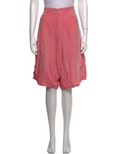 Pre-owned R13 Linen Knee-length Shorts In Pink