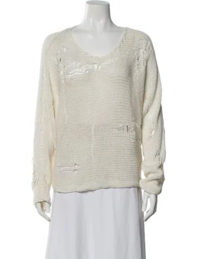 Pre-owned R13 Linen Scoop Neck Sweater In Neutral