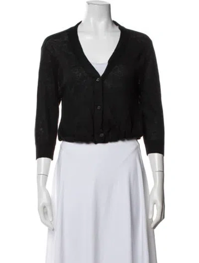 Pre-owned R13 Linen V-neck Sweater In Black/metallic