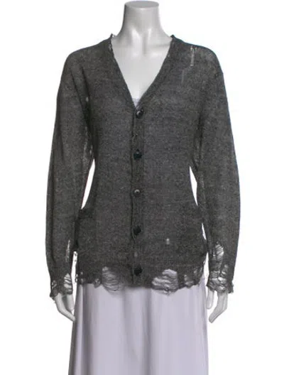 Pre-owned R13 Linen V-neck Sweater In Grey