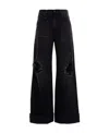 R13 Lisa Baggy Distressed Jeans In Black
