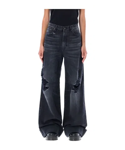 R13 Lisa Loose Jeans In Blue
