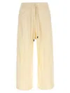R13 Crop Style Fleece Cotton Joggers In White