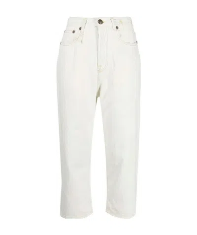 R13 Logo Casual Jeans In White