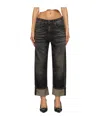 R13 Boyfriend Straight Leg In Black