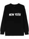 R13 Logo-embroidered Cotton Jumper In Black