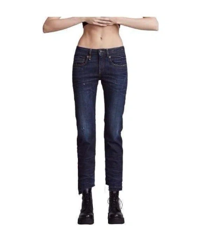 R13 Logo Jeans In Black