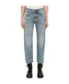 R13 Logo Regular Jeans In Gray