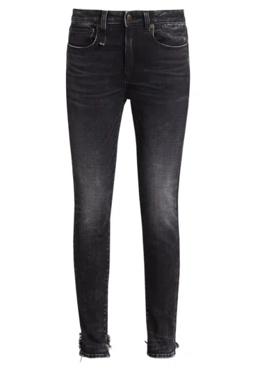 R13 Logo Skinny Jeans In Black