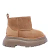R13 Logo Wool Short Boots In Brown