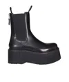 R13 Double Stack Platform Boots In Black
