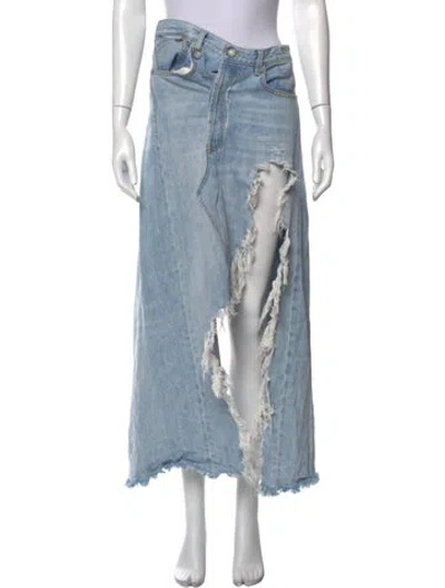 Pre-owned R13 Long Skirt In Blue