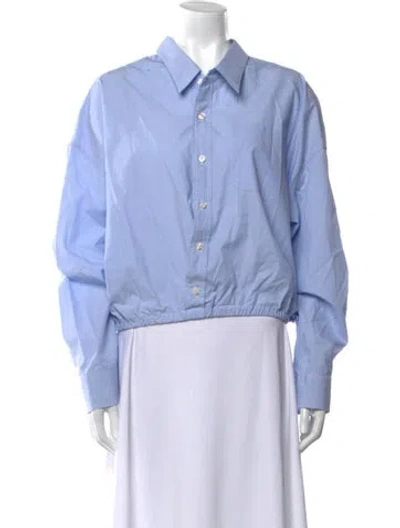 Pre-owned R13 Long Sleeve Button-up Top In Blue
