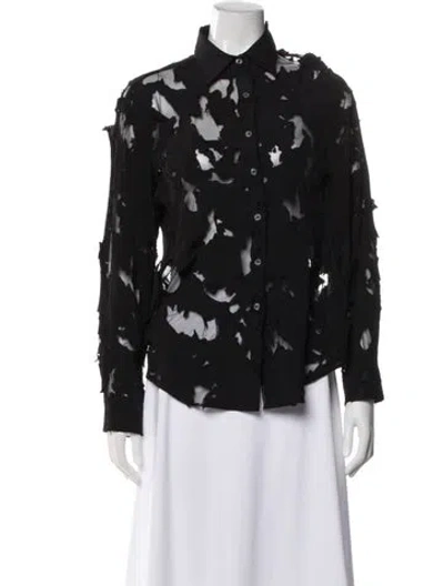 Pre-owned R13 Long Sleeve Button-up Top In Gray