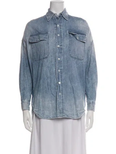 Pre-owned R13 Long Sleeve Button-up Top In Multi