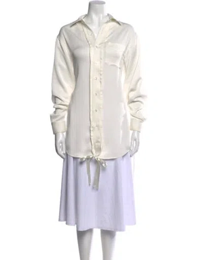 Pre-owned R13 Long Sleeve Button-up Top In Neutral
