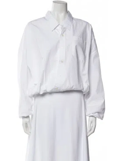 Pre-owned R13 Long Sleeve Button-up Top In White