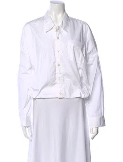 Pre-owned R13 Long Sleeve Button-up Top In White