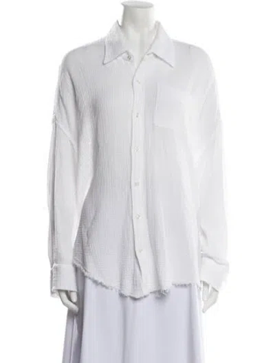 Pre-owned R13 Long Sleeve Button-up Top In White