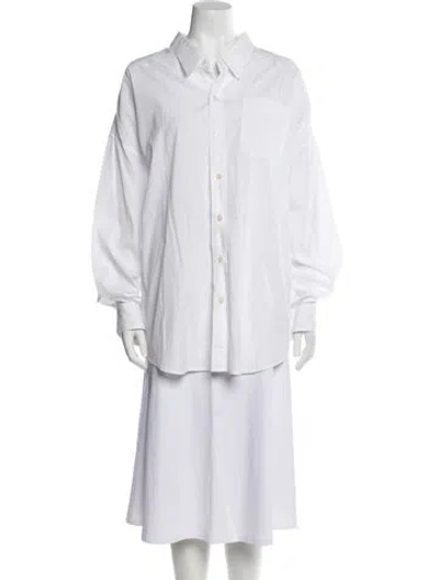 Pre-owned R13 Long Sleeve Button-up Top In White