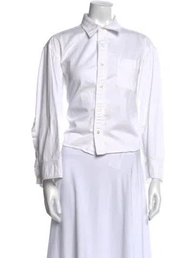 Pre-owned R13 Long Sleeve Button-up Top In White