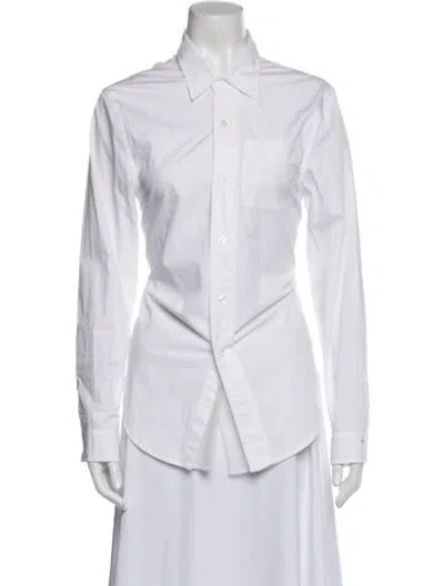 Pre-owned R13 Long Sleeve Button-up Top In White