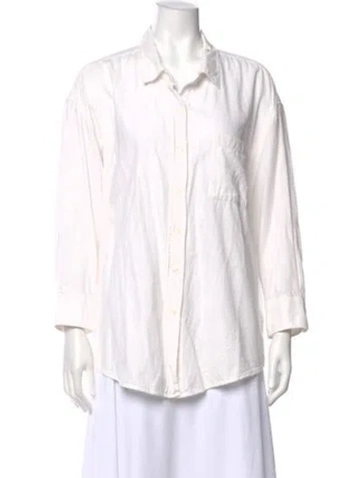 Pre-owned R13 Long Sleeve Button-up Top In White