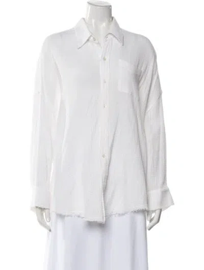 Pre-owned R13 Long Sleeve Button-up Top In White