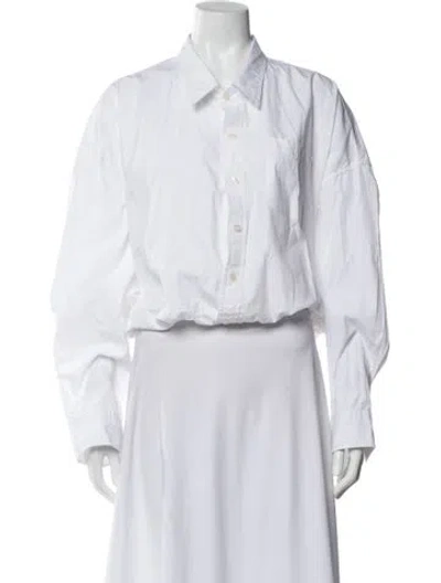 Pre-owned R13 Long Sleeve Button-up Top In White