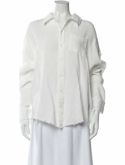 Pre-owned R13 Long Sleeve Button-up Top In White