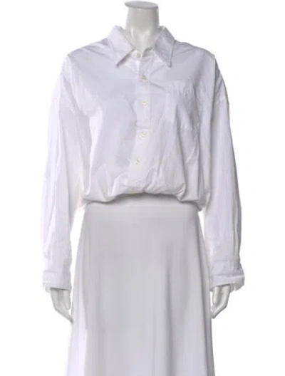 Pre-owned R13 Long Sleeve Button-up Top In White