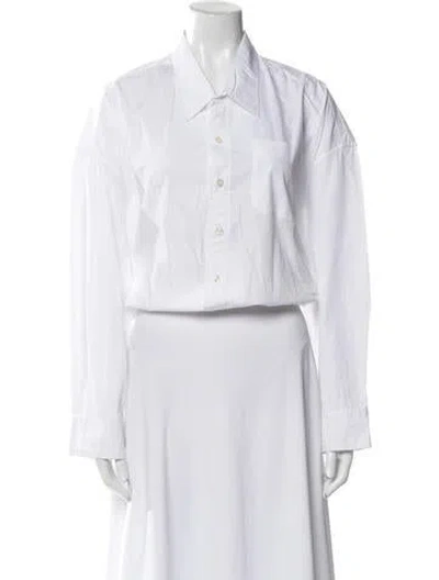 Pre-owned R13 Long Sleeve Button-up Top In White