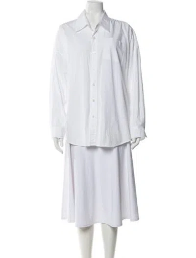 Pre-owned R13 Long Sleeve Button-up Top In White