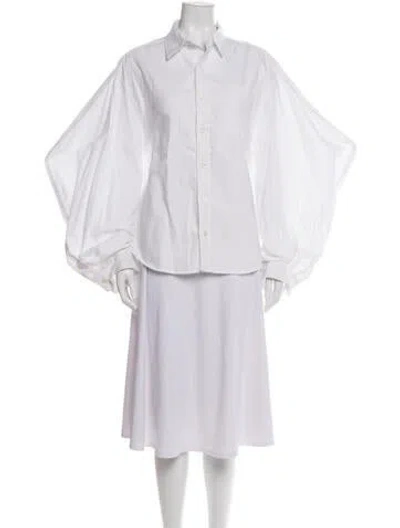 Pre-owned R13 Long Sleeve Button-up Top In White