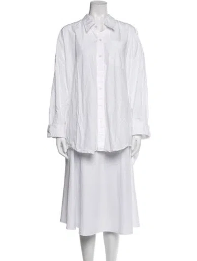 Pre-owned R13 Long Sleeve Button-up Top In White