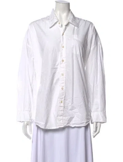 Pre-owned R13 Long Sleeve Button-up Top In White