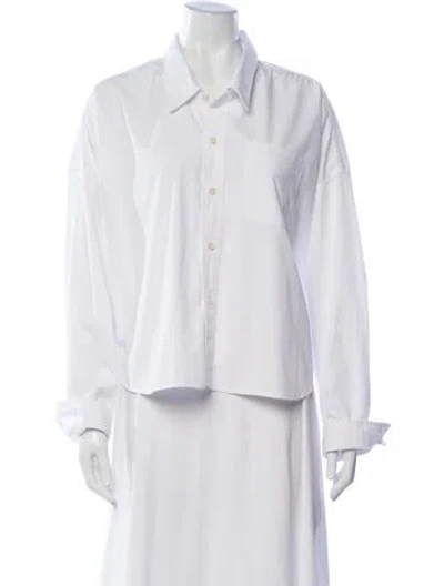 Pre-owned R13 Long Sleeve Button-up Top In White