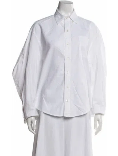 Pre-owned R13 Long Sleeve Button-up Top In White