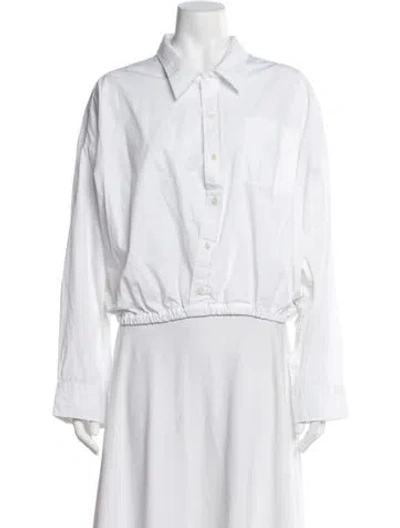 Pre-owned R13 Long Sleeve Button-up Top In White