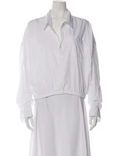Pre-owned R13 Long Sleeve Button-up Top In White