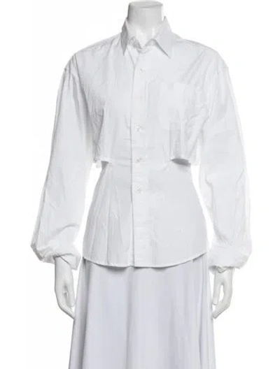 Pre-owned R13 Long Sleeve Button-up Top In White