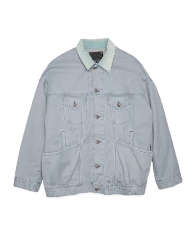 R13 Long Sleeve Casual Jacket In Gray
