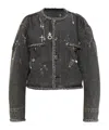 R13 Long Sleeve Denim Jacket In Gray
