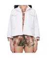 R13 Long Sleeve Denim Jacket In White