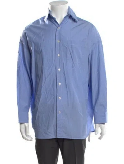 Pre-owned R13 Long Sleeve Dress Shirt In Blue