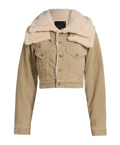 R13 Long Sleeve Jacket In Neutral